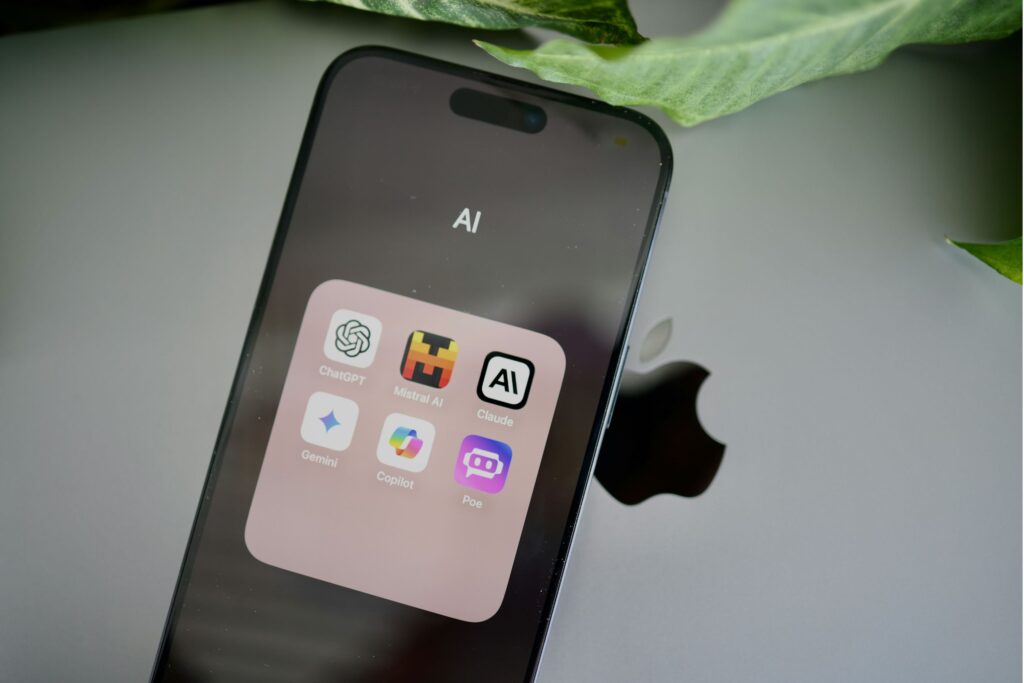 AI apps op smartphone.