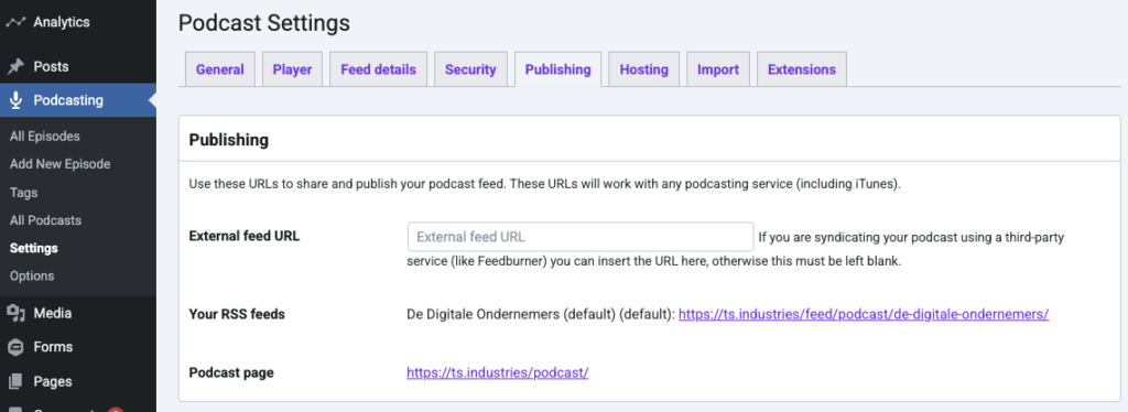 seriously simple podcasting rss feed