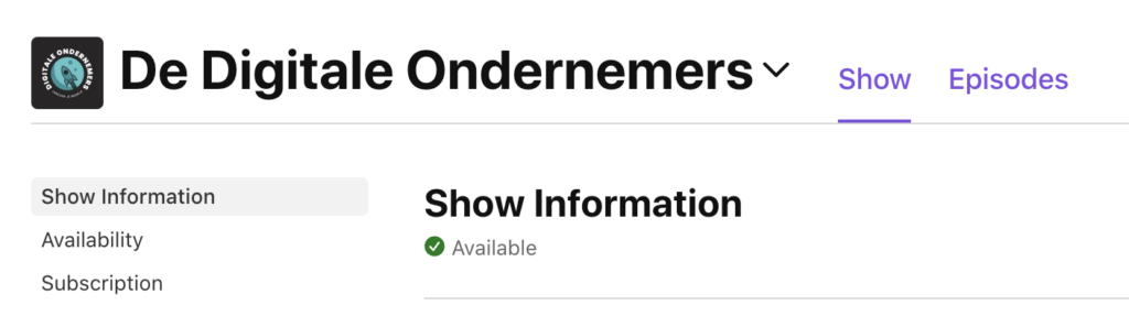 apple podcasts nieuwe podcast succesvol toegevoegd