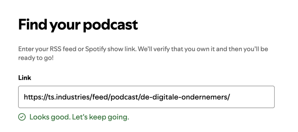 spotify podcast toevoegen via rss feed