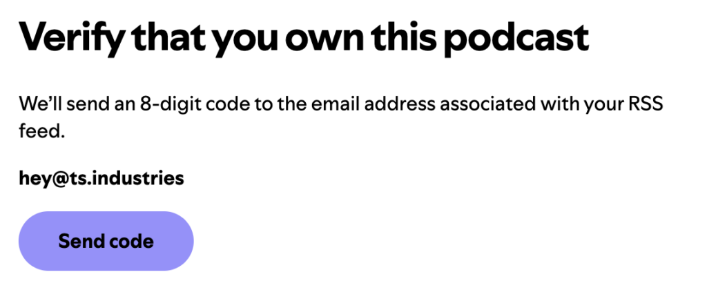 spotify podcast email verificatie