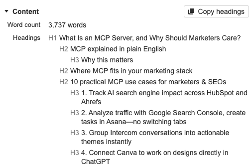 ahrefs seo toolbar headings checker