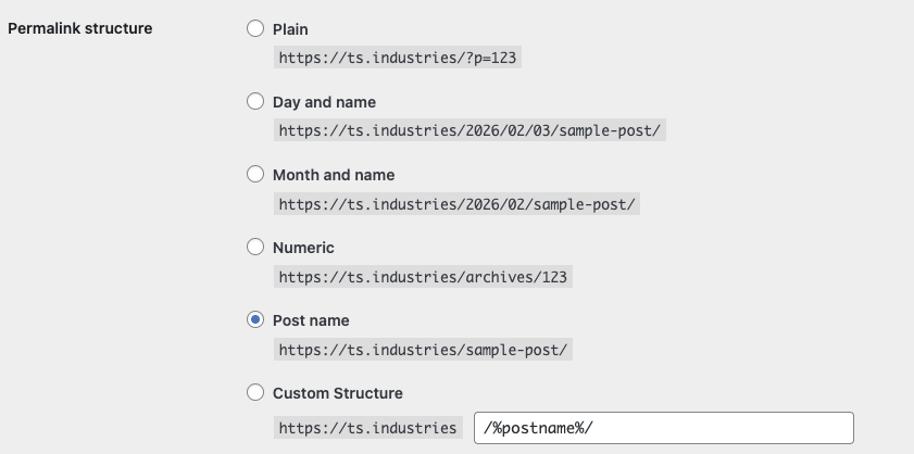 wordpress permalinks wijzigen