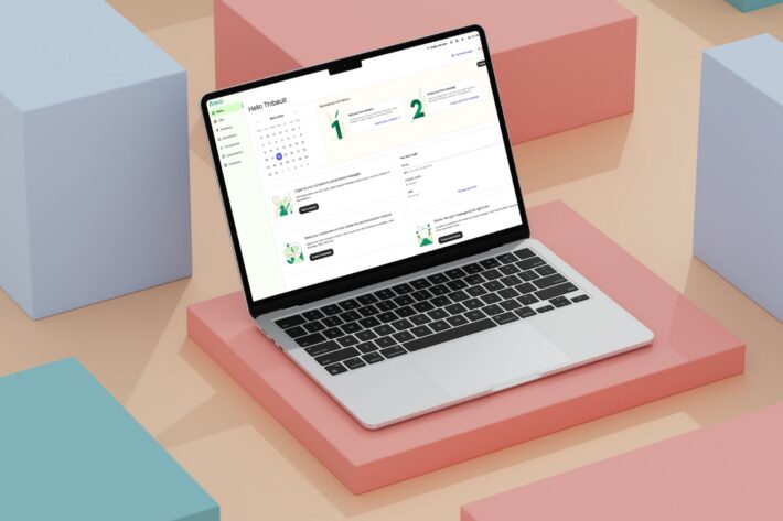 Brevo dashboard op MacBook.
